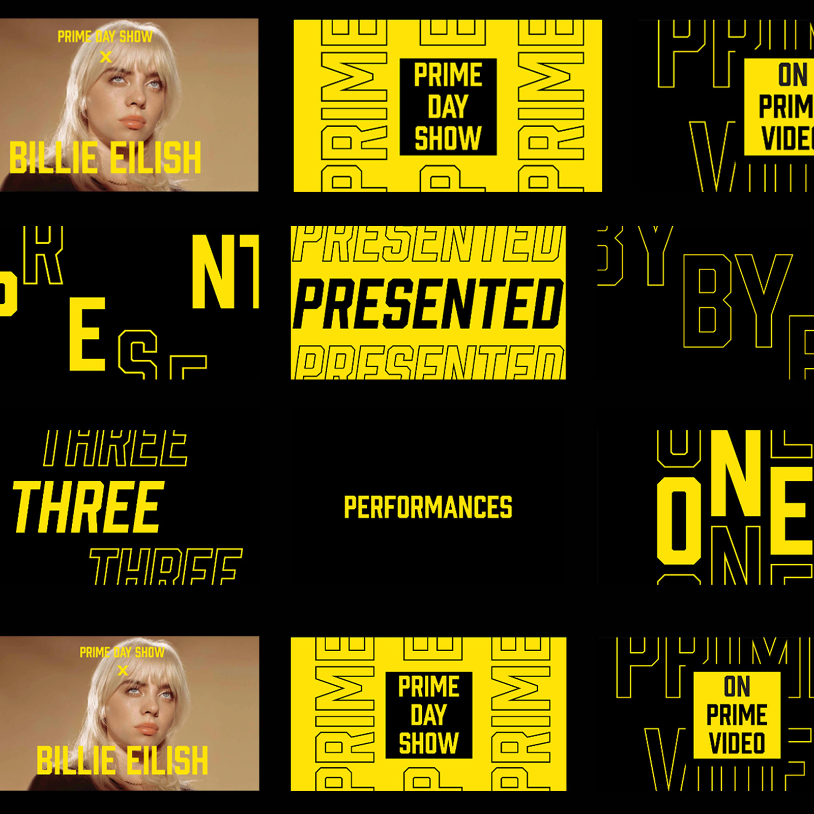 Prime Day Show campaign static featuring Billie Eilish